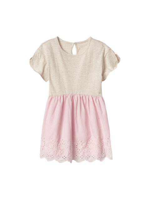 

GAP Pink Toddler Girl Eyelet Mix Fabric Dress