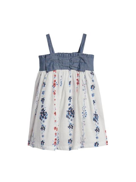 

GAP White Toddler Girl Chambray Floral Dress