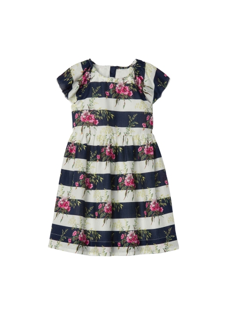 

GAP Navy Blue Baby Gap & Sarah Jessica Parker Cap-Sleeve Dress, White