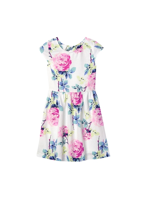 

GAP Girls White Floral Twist Back Dress