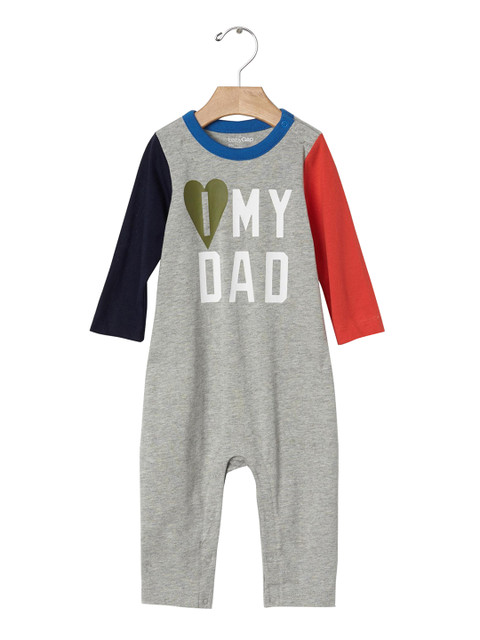 

GAP Boys Family Love Colorblock Bodysuit, Grey