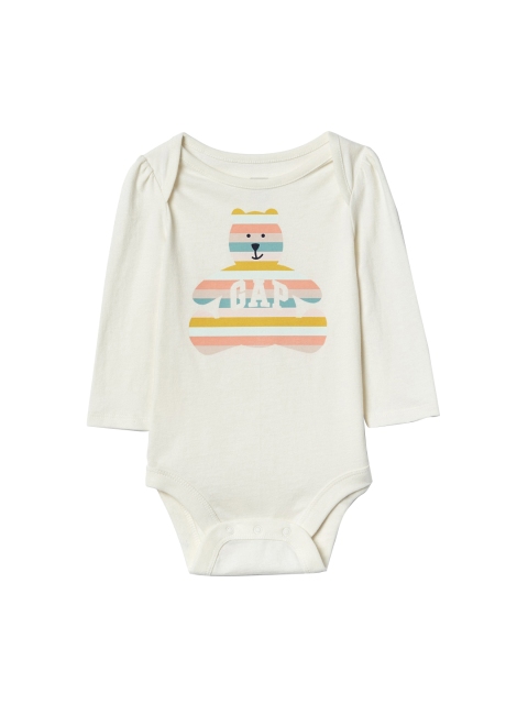 

GAP Boys Brannan Bear Logo Bodysuit, Cream
