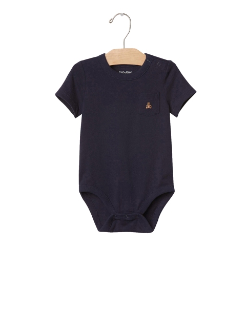 

GAP Boys Navy Blue Solid Bodysuit