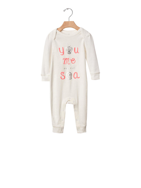 

GAP Girls White Embellished Seashell Bodysuit