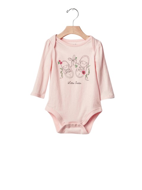 

GAP Girls Pink Spring Floral Graphic Bodysuit