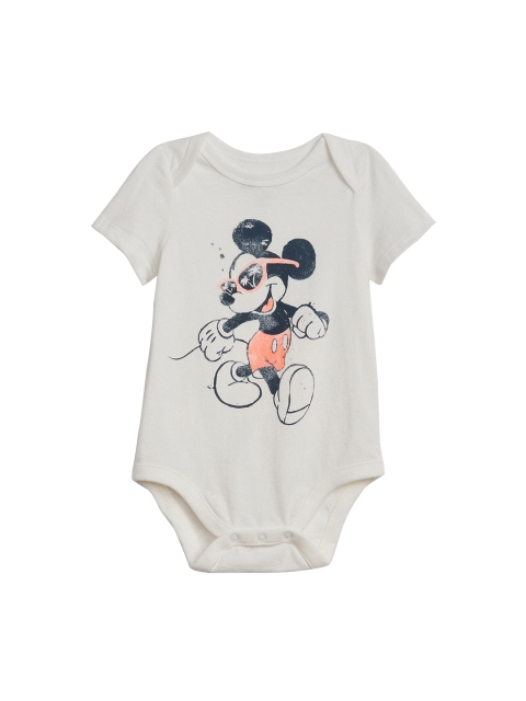 

GAP Boys Disney Mickey Mouse Bodysuit, White