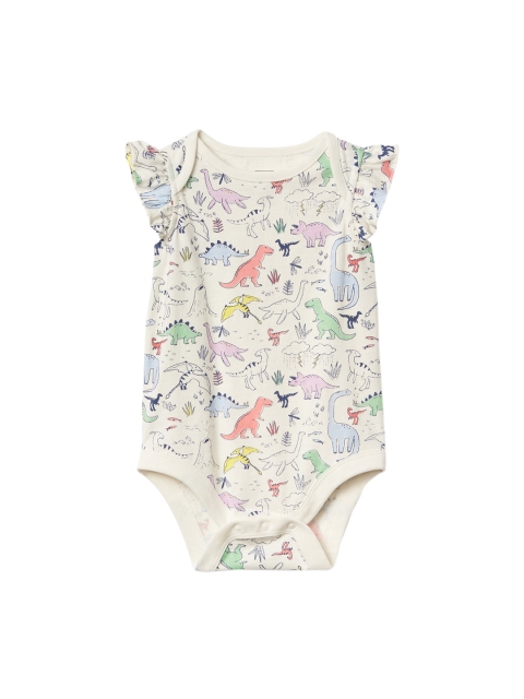 

GAP White Girls Graphic Flutter Sleeve Bodysuit, Off white