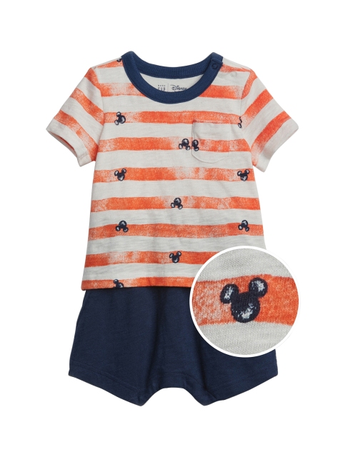 

GAP Boys Disney Mickey Mouse Shorty Bodysuit, Orange