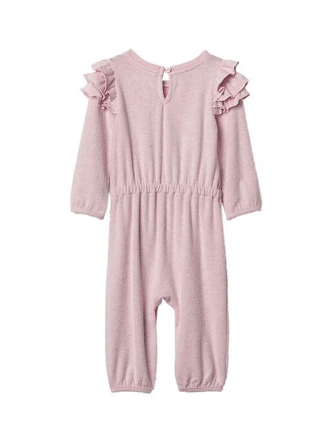 

GAP Girls Softspun Knit Ruffle Rompers, Pink