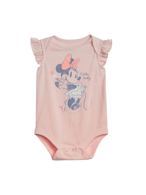 

GAP Girls Disney Minnie Mouse Printed Bodysuit, Pink