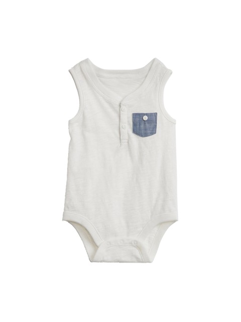 

GAP Boys White Tank Pocket Bodysuit