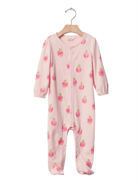 

GAP Girls Pink Organic Fruit Footed Sleepsuit