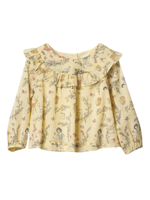 

GAP Girls Yellow Disney Snow White And The Seven Dwarfs Ruffle Top