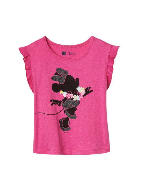 

GAP Girls Pink Disney Girls Minnie Mouse flutter Top
