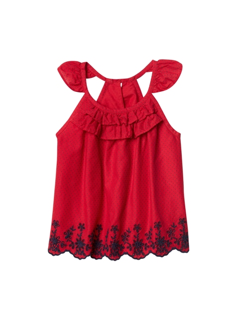 

GAP Girls Red Eyelet Flutter Racerback Top