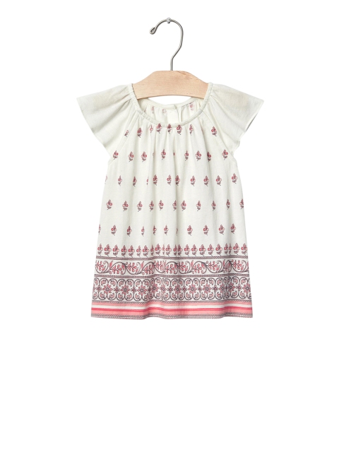 

GAP Girls White Floral Trellis Flutter Top