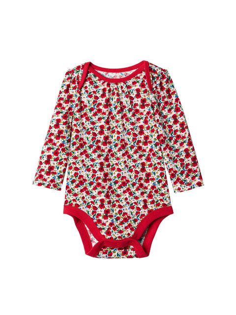 

GAP Baby Red Poppy Long Sleeve Bodysuit