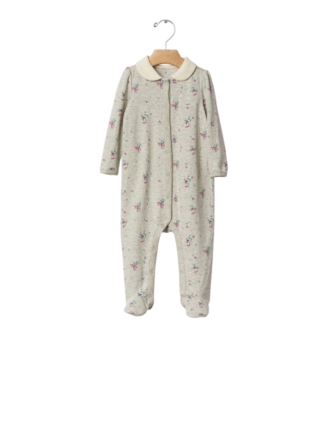 

GAP Girls Grey Floral Collar Footed One Piece