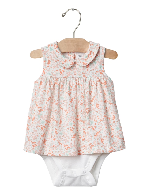 

GAP Baby Floral Collar Body Double, White
