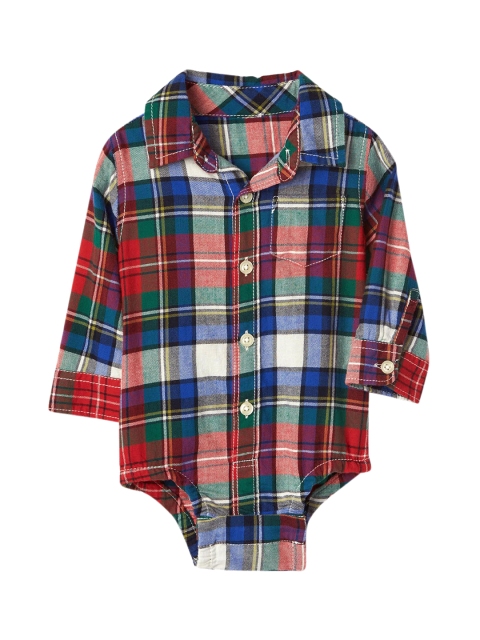 

GAP Baby Multicoloured Plaid Flannel Long Sleeve Bodysuit, Multi