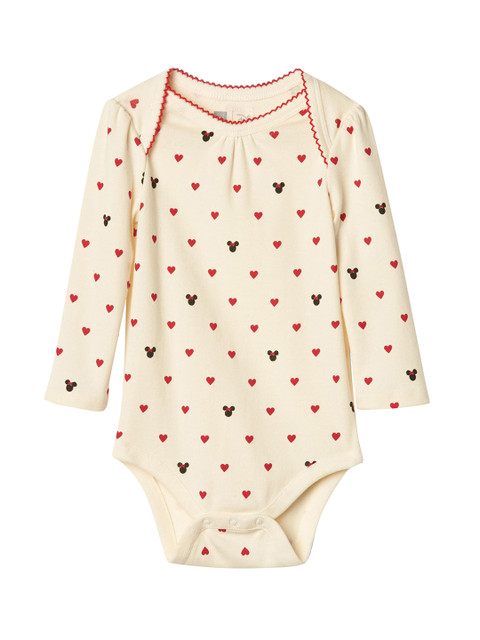 

GAP Cream-Coloured Baby Disney Minnie Mouse And Hearts Bodysuit
