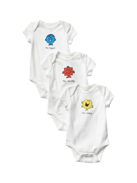 

GAP Baby White Mr. Men Little Miss + Babygap Bodysuit (3-Pack)