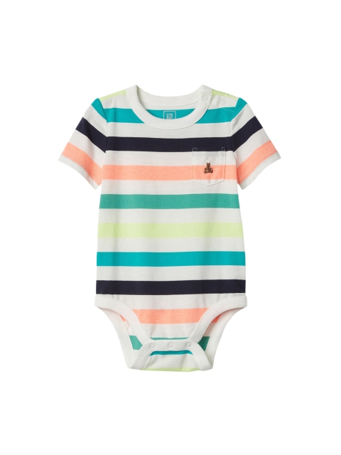 

GAP Baby Multicolour Stripe Brannan Bear Pocket Bodysuit, Multi