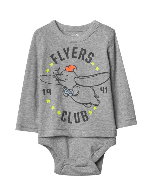 

GAP Grey Baby Disney Dumbo Graphic Body Double