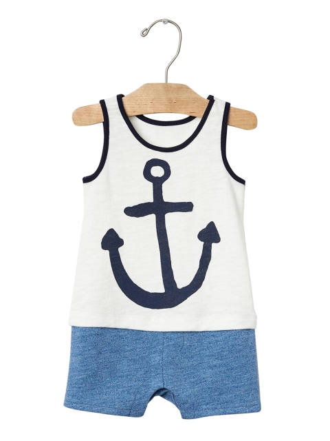

GAP White Baby Anchor Tank Layer Shortie One Piece