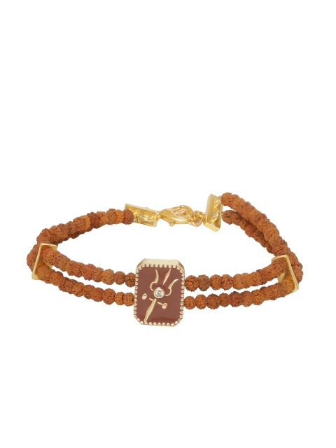 

Dare by Voylla Men Gold-Plated Handcrafted Multistrand Bracelet