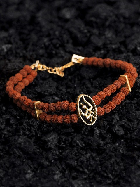 

Dare by Voylla Men Gold-Plated Handcrafted Multistrand Bracelet