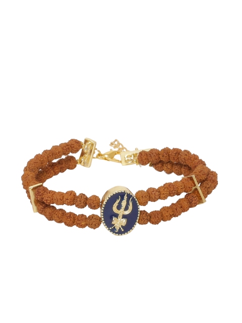 

Dare by Voylla Brown Brass Gold-Plated Handcrafted Charm Bracelet