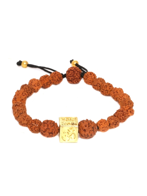 

Dare by Voylla Brown Brass Gold-Plated Handcrafted Charm Bracelet