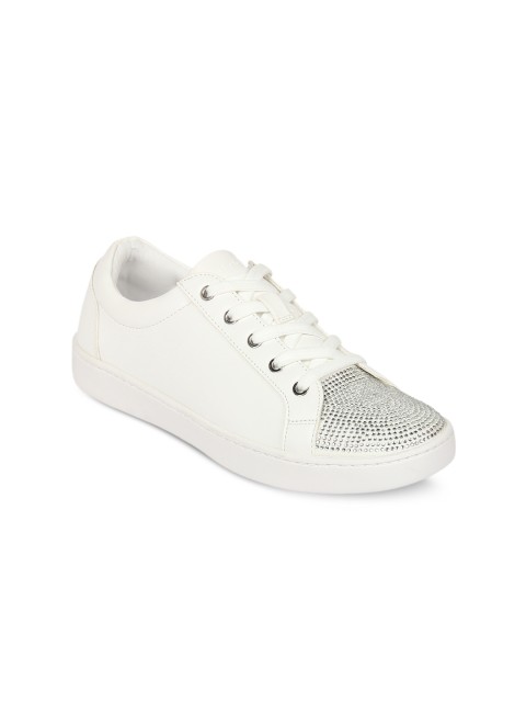 

ALDO Women White Embellished Sneakers