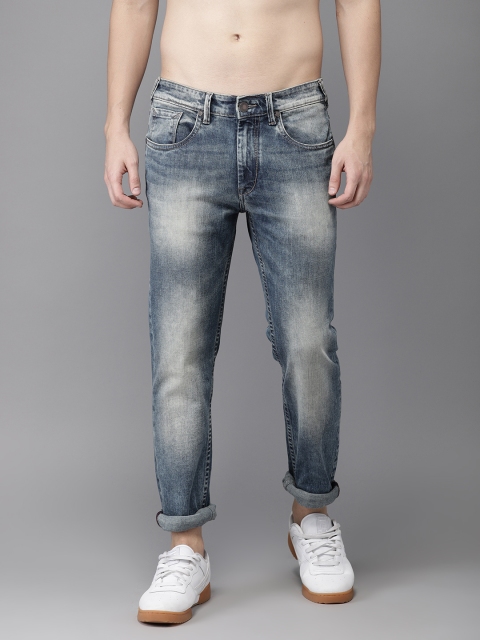 

HERE&NOW Men Blue Slim Fit Mid-Rise Clean Look Stretchable Jeans
