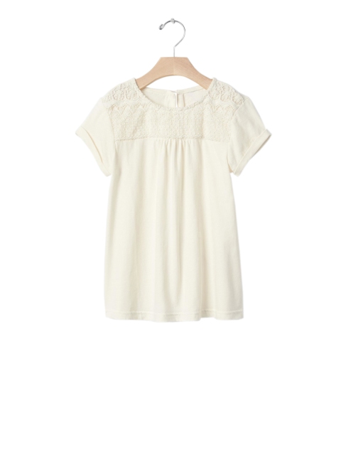 

GAP Girls Cream Crochet T-shirt