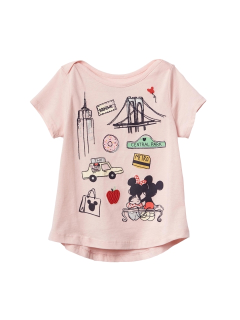 

GAP Toddler Girl Pink Babygap | Disney Baby Mickey Mouse And Minnie Mouse Hi-Lo T-shirt