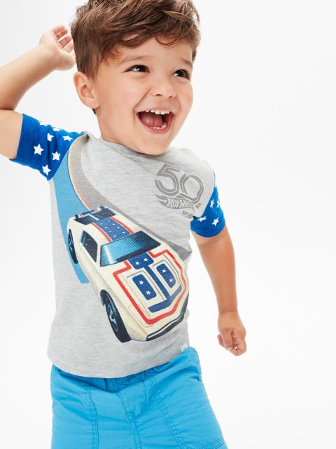 

GAP Boys Grey Printed Round Neck T-shirt