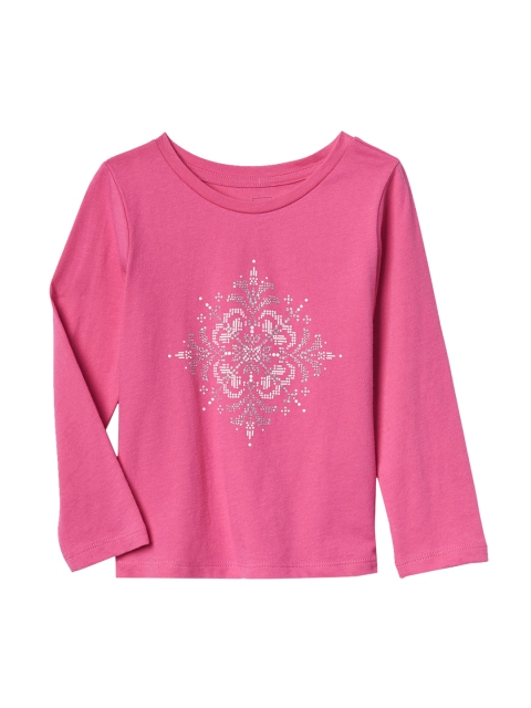 

GAP Toddler Girl Embellished Graphic Long Sleeve T-shirt, Pink