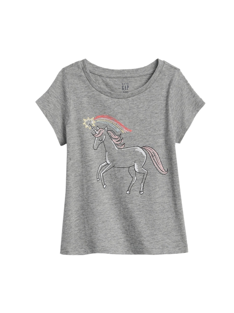 

GAP Toddler Girl Grey Graphic T-shirt