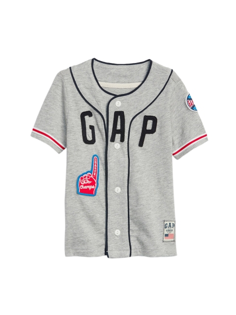 

GAP Boys Grey Printed Round Neck T-shirt