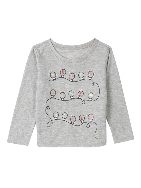 

GAP Girls Grey Festive Graphic Sleep T-shirt