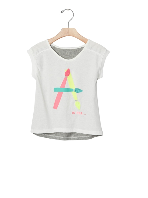 

GAP Toddler Girl White Embellished Genius Graphic T-shirt