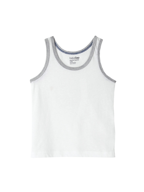 

GAP Toddler Boy White Ringer Tank