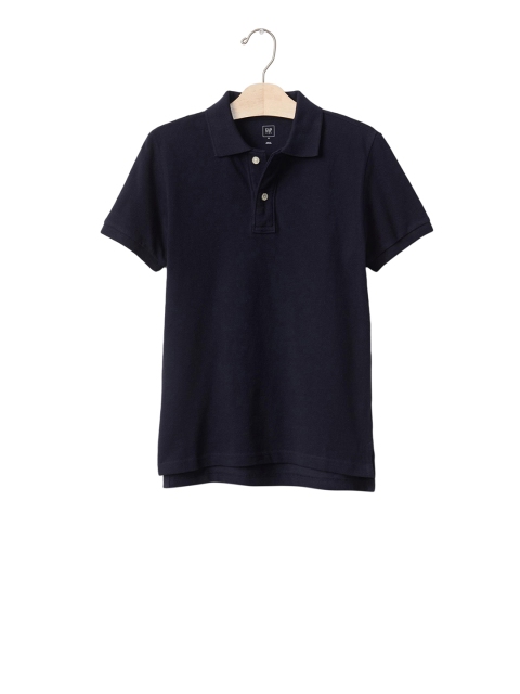 

GAP Boys Black Pique Short Sleeve