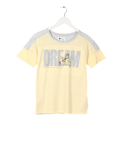 

GAP Girls Yellow Short Sleeve Colour Block T-shirt