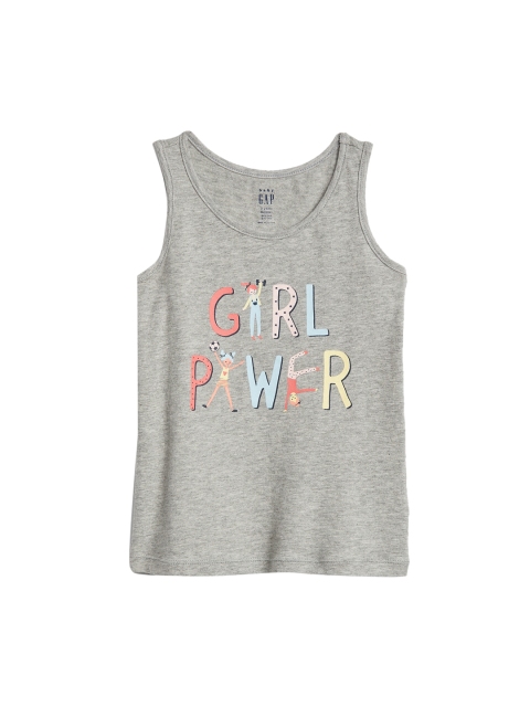 

GAP Toddler Girl Grey Graphic Tank T-shirt