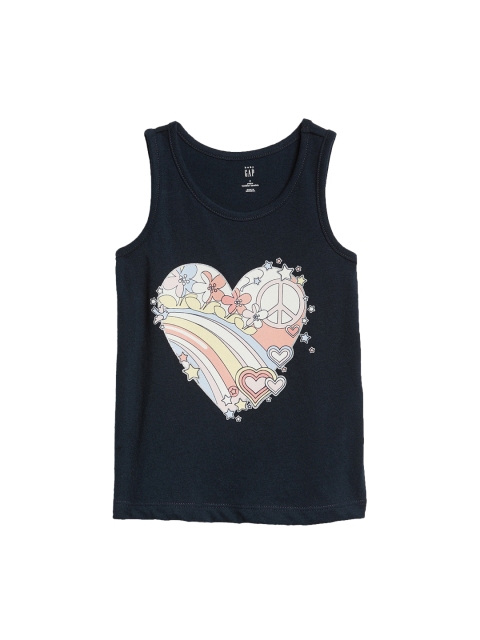 

GAP Toddler Girl Blue Graphic Tank T-shirt