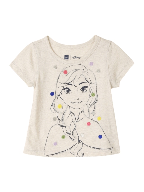 

GAP Toddler Girl White Short Sleeve Slub Graphic T-shirt