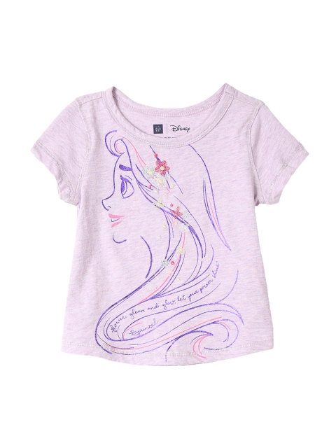 

GAP Toddler Girl Purple Short Sleeve Slub Graphic T-shirt